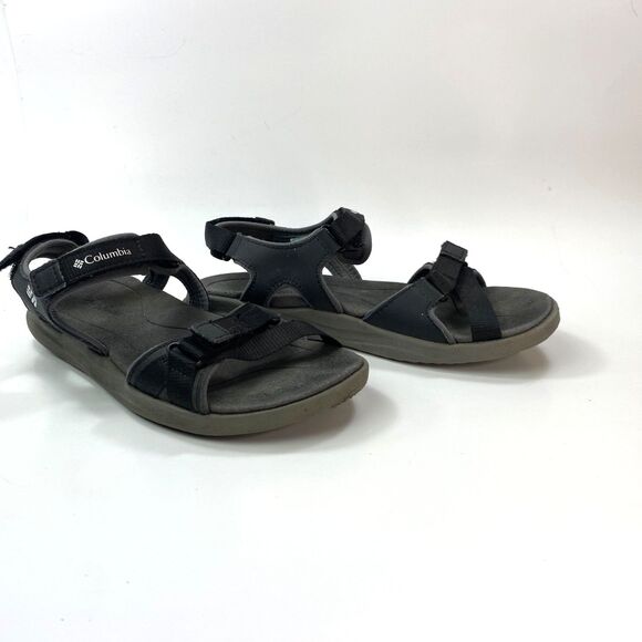 Woman Youth Black Columbia Techsun Sandals Size 5 Double Strap Cushioned Outdoor - Picture 1 of 10